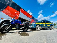 Operação Festejos Juninos: motocicleta adulterada é apreendida pela PRF em bagageiro de ônibus na BR 116