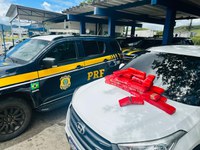 PRF apreende 20 kg de maconha e recupera veículo roubado na BR-116, em Jequié (BA)