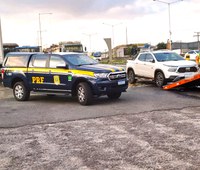 Caminhonete Toro roubada que ostentava placas de HB20 é apreendida na BR 324