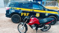 Em Itatim (BA), PRF recupera motocicleta roubada