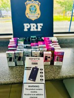 PRF apreende 55 cigarros eletrônicos proibidos em ônibus interestadual na BR-116, em Jequié (BA)