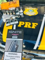 Em Jequié (BA), PRF apreende carga de cigarros eletrônicos proibidos em ônibus interestadual