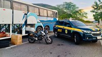 Motocicleta furtada é encontrada em bagagem de ônibus na BR-116, em Jequié (BA)