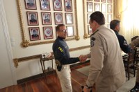 PRF e PMBA reforçam parceria institucional em reunião no Quartel do Comando-Geral