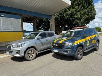 Hilux é apreendida na BR 101 com todos os elementos identificadores adulterados