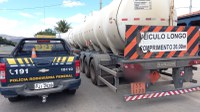Caminhoneiro dirigindo embriagado é flagrado na Chapada Diamantina transportando produto altamente inflamável