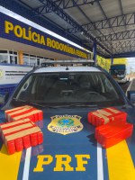 Plantão movimentado: Em mais uma ocorrência registrada na BR 116, PRF prende passageiro de ônibus com mochila “recheada” de maconha