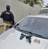 PRF apreende arma de fogo em abordagem na BR-116
