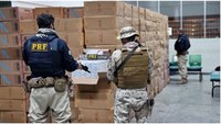 PRF e PMCE apreendem R$ 1 milhão em cigarros contrabandeados e prendem três pessoas no Ceará
