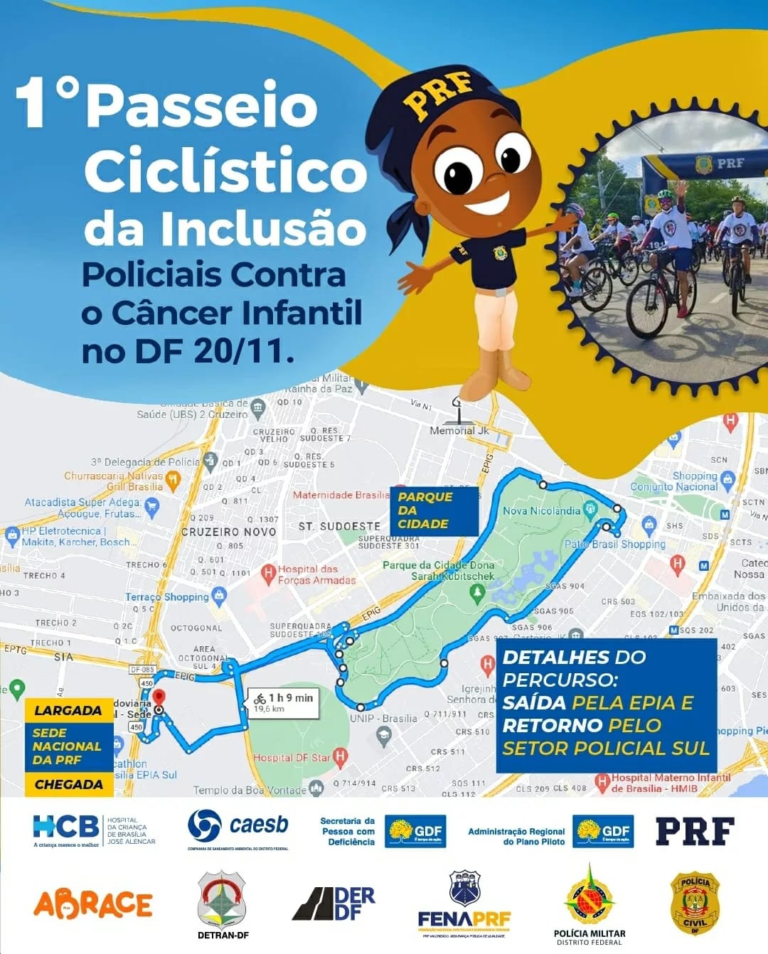 Para participar do passeio ciclístico, os interessados devem se