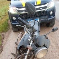 PRF apreende motocicleta com sinais de adulteração na BR-070, em Ceilândia/DF