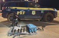 PRF apreende fuzil e duas pistolas durante fiscalização na BR-020