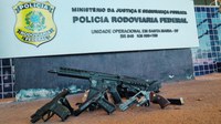 PRF apreende armas de fogo em ônibus interestadual na BR-040