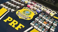 PRF apreende carga de cigarros eletrônicos na BR-020