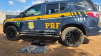 PRF apreende haxixe em ônibus na BR-040, em Luziânia (GO)