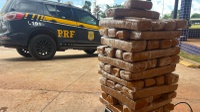 PRF apreende 40 kg de maconha escondidos em fundo falso na BR-040