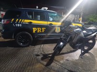 PRF recupera, em Fundão, moto clonada uma semana após furto