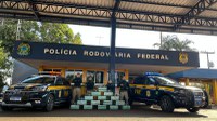 PRF intercepta dois caminhões e apreende 330 kg de cocaína em Jataí (GO)