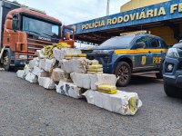 Quase 700 kg de maconha apreendidos pela PRF em Itumbiara, na BR-452