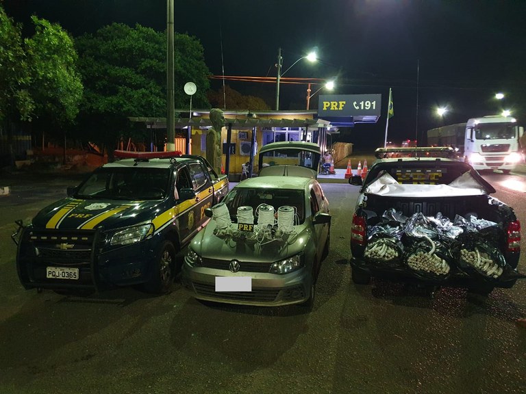PRF apreende cerca de 300 quilos de explosivos com garimpeiros na BR 153, em Uruaçu