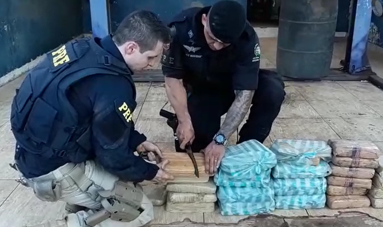 Ação conjunta entre PRF e PMGO apreende skunk na BR 070, em Jussara(GO)