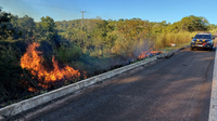 PRF flagra queimada criminosa às margens da BR-230, em Carolina/MA
