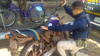 PRF apreende motocicleta com sinais de adulteração em Governador Edison Lobão (MA)