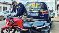 Motocicleta com sinais de adulteração é apreendida na BR-135, em São Domingos do Maranhão (MA)