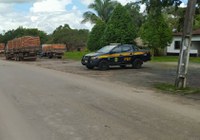 PRF flagra cargas de areia sendo transportadas ilegalmente na BR-135