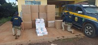 PRF apreende 23 Kg de cocaína e 40 mil maços de cigarros na BR-262