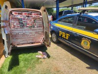 PRF apreende 31 mil maços de cigarros e cumpre mandado de prisão em Três Lagoas (MS)
