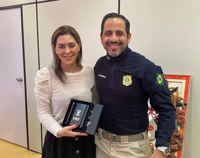 Superintendente da PRF/MS realiza visita a Secretária-Adjunta da Setescc