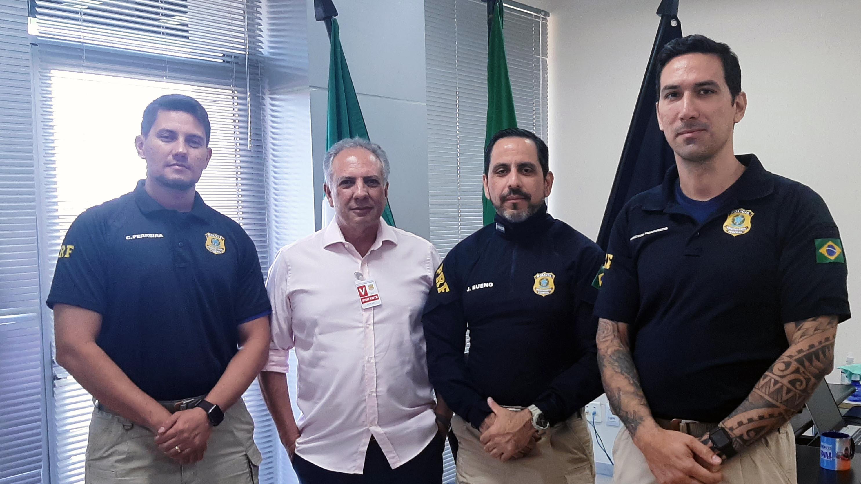 Superintendente da PRF/MS recebe visita do Diretor-presidente do Detran/MS