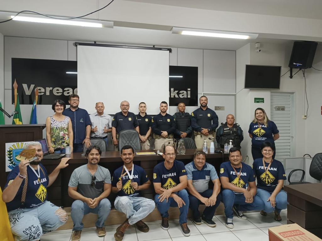 GETRAN da PRF/MS realiza entrega da premiação do 12º FETRAN em Paraiso das Águas (MS)