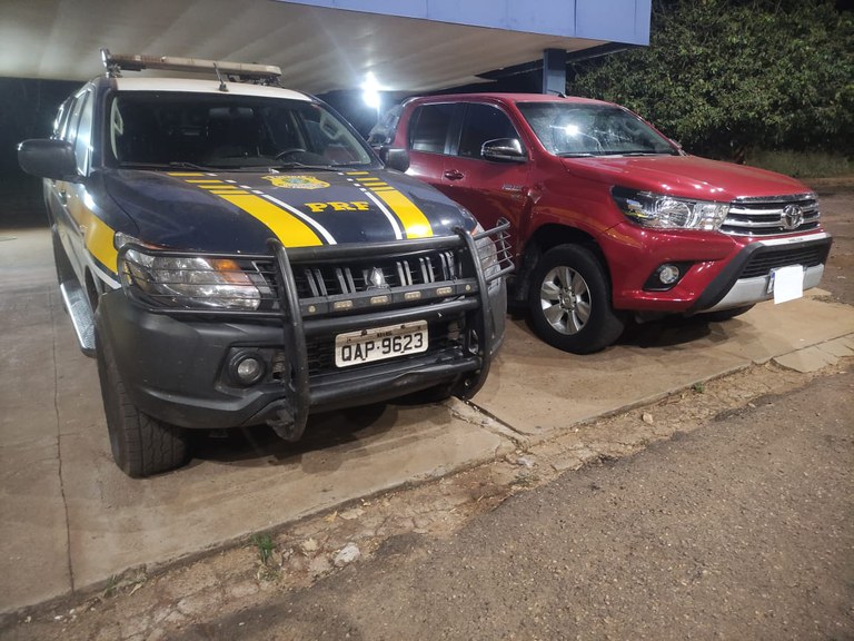 PRF recupera veículo em Água Clara (MS)