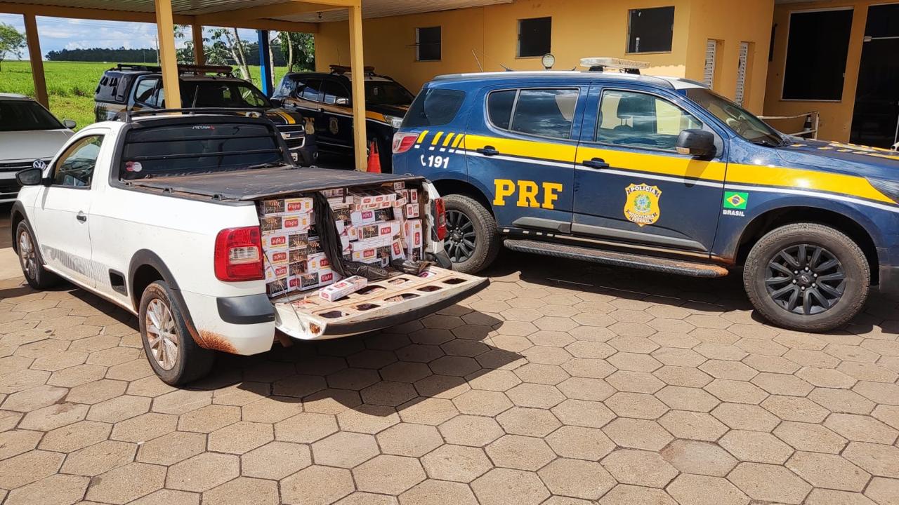 Cigarros apreendidos pela PRF