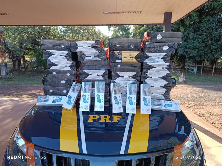 PRF apreende três mil maços de cigarros contrabandeados em Anastácio (MS)