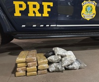 PRF apreende 20 Kg de maconha em Nova Andradina (MS)