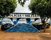 PRF e PM apreendem 1,5 tonelada de maconha em Eldorado (MS)
