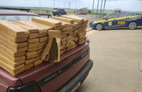 PRF apreende 114,9 Kg de maconha em Eldorado (MS)