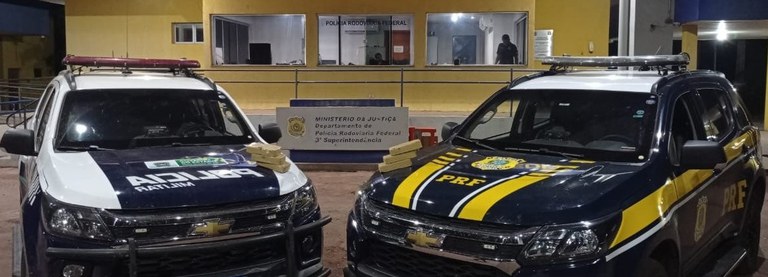 PRF e PM apreendem 6 Kg de pasta base de cocaína com menor em Miranda (MS)
