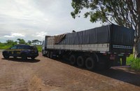 PRF apreende carga de madeira irregular em Bataguassu (MS)