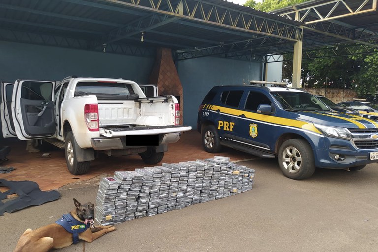 PRF apreende 200 Kg de cocaína em Campo Grande (MS)