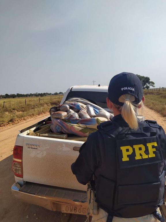 PRF apreende apreendeu 924 Kg de maconha e 63 Kg de skunk em Pedro Gomes (MS)