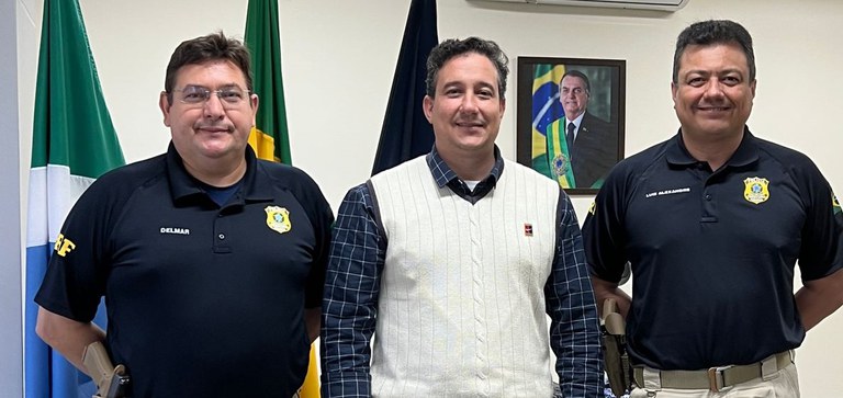 Superintendente da PRFMS recebe visita do Prefeito de Nova Alvorada do Sul