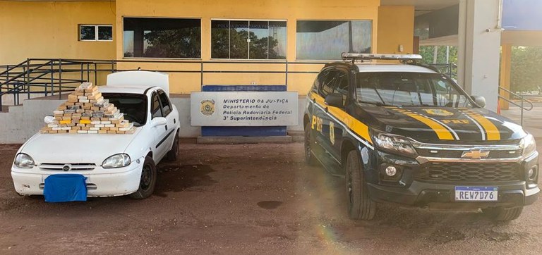 PRF apreende 74 Kg de cloridrato e pasta base de cocaína em Miranda (MS)