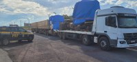 Em Sorriso/MT, combinação irregular de veículos de carga é retirada de circulação