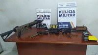 Em Primavera do Leste-MT, PRF e PM apreendem armas e munições após tentativa de roubo