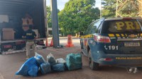 PRF apreende 50kg de Maconha em caminhão de mudança em Cáceres - MT