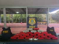 PRF apreende mais de 28 kg de maconha na BR-070 em Cáceres/MT